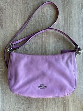 Coach Pink Leather Shoulder Bag